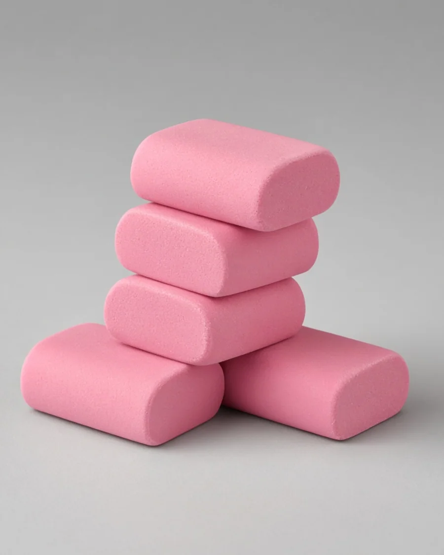 EraserSoft Vinyl Cap Erasers 5-Pack