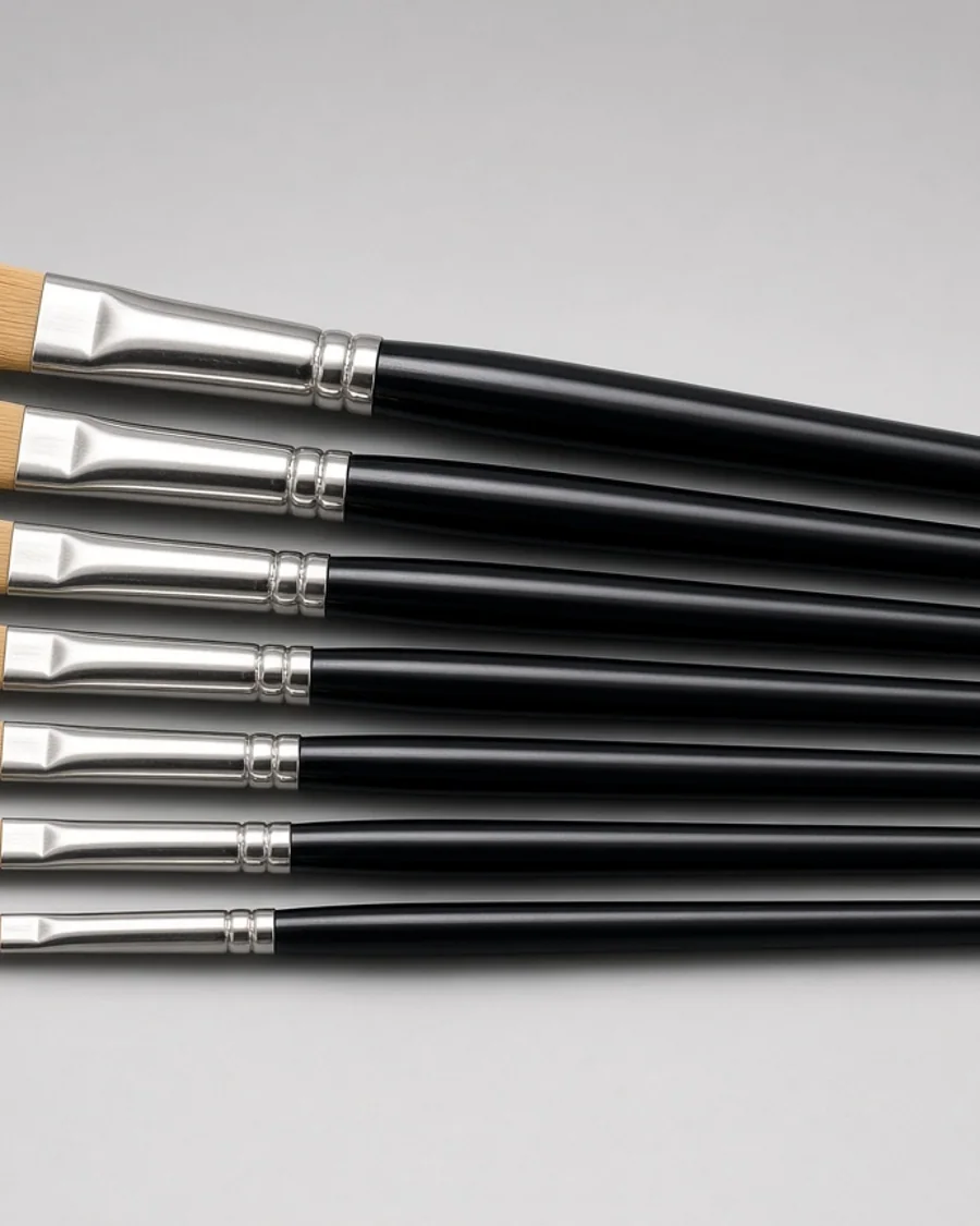 FlatTip Watercolor Brush Set