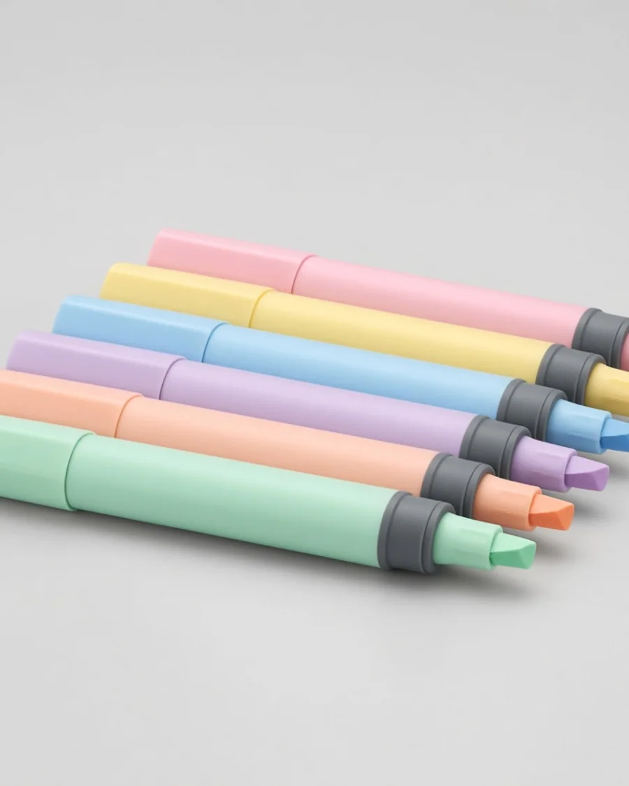 HighlitePath Chisel Highlighters Pastel 6-Pack