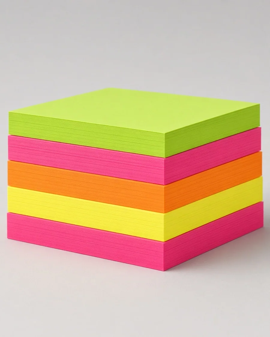 StickyPath Neon Sticky Notes 5-Pad Set