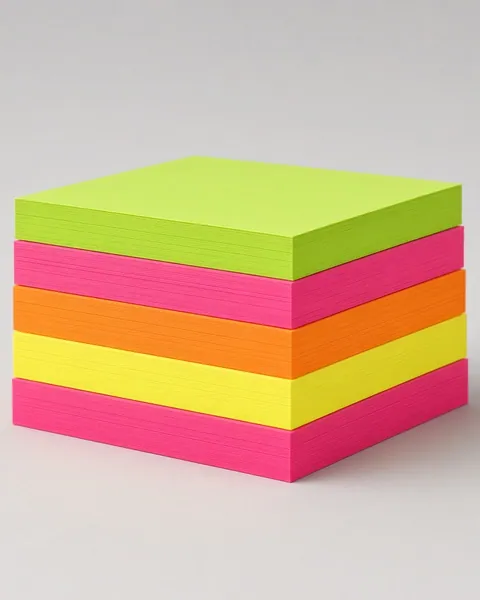 StickyPath Neon Sticky Notes 5-Pad Set
